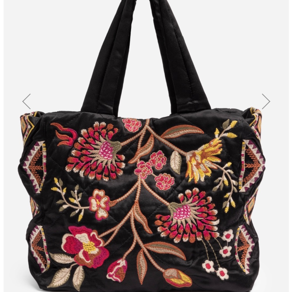 Johnny Was LILITH QUILTED SATIN TOTE